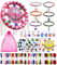 Ophy Freundschaftsbänder Bastelset für Mädchen mit 48Garnbündeln und 6Flechtkarten,Freundschaft Armbänder Basteln Flechtset Alter6-12DIY Kunst und Bastelspielzeug Weihnachten Burtstagsgeschenke 2