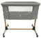 Interbaby Beistellbett STUCK TO ME · grau· Set aus Aluminium, Wickel- und Tragetasche - 6 verstellbare Höhen - unabhängige Räder mit Bremsen