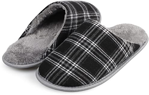 riemot Hausschuhe Herren Damen Warme Plüsch Pantoffeln Winter Memory Foam Rutschfeste Kuschelige Flauschige Slipper für Indoor & Outdoor