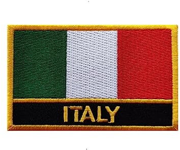 Ruoming 1 écusson brodé drapeau de l'Italie à repasser ou à coudre sur le thème tactique militaire national italien (Italie)