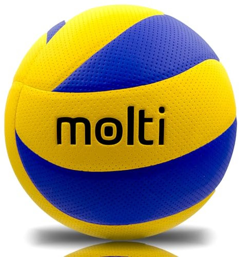 molti Volleyball Beachvolleyball Spielball Größe 5 Sport Freizeit Indoor Outdoor Mannschaftsspiel Freizeitspielball (1 x Beachvolleyball)