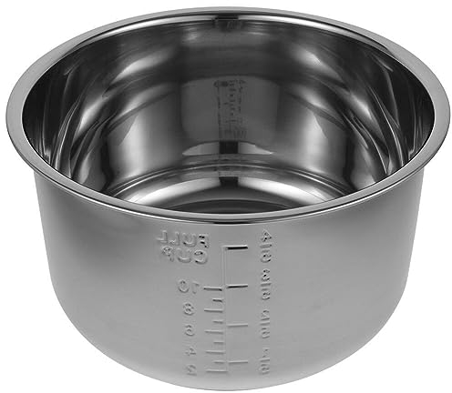 HOLIDYOYO Edelstahl Innentopf Für Reiskocher 9.5 Zoll Universeller Ersatz Reiskocher Innentopf Mit Antihaftbeschichtung Für Reis Kochen Kuchen Und Suppen