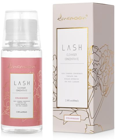 Wimpernreinigungskonzentrat Lash Shampoo Concentrate Wimpernshampoo für Wimpernverlängerung Wimpernshampoo Konzentrieren Wimpernschaum Cleanser Wimpernreiniger (Strawberry80)