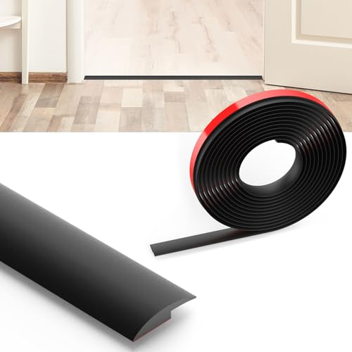 Flintronic Barre de Seuil Adhesive,1,2M x 3,3CM x 3MM(H) Bande de Seuil, Barre de seuil Adhesive PVC,Rattrapage Niveau pour Hauteur du seuil,Rampe de Transition Sol,Barres de Transition de s-euil