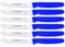 Giesser Messer - Made in Germany - 6er Set Brötchenmesser Tomatenmesser Küchenmesser Allzweckmesser Universalmesser Gemüsemesser 3mm Wellenschliff Klingenlänge 11cm (Blau)