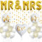 Mr Mrs Hochzeitsdeko,Luftballons Hochzeit,MR & MRS Foil Gold Ballons,Helium Ballons Hochzeit,Mr und Mrs Deko,Sterne Runde Girlande,Ballon für Brautpaar für Die Perfekte Hochzeitsfeier