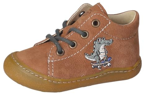 RICOSTA Jungen Low-Top Sneaker Kally, Kinder Lauflernschuhe, terracare, schnürer, Halbschuhe, straßenschuhe, Strassenschuhe, Curry (260), 24 EU