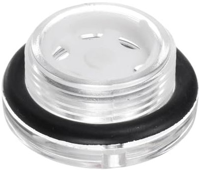 sourcing map Air Compressor Oil Sight Glass M27 x 1.5mm Male Liquid Level Gauge Plastic Round Head Oil Indicator Window with O-Ring for Air Compressor Fittings Gearbox Tanks, Transparent
