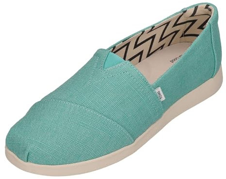 TOMS Damen Aqua Heritage Canvas Sneaker, Blau, 37 EU