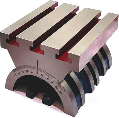 Buyohlic Tavolo di fresatura inclinabile con corpo in ghisa, robusto, resistente e durevole (100 x 125 mm)