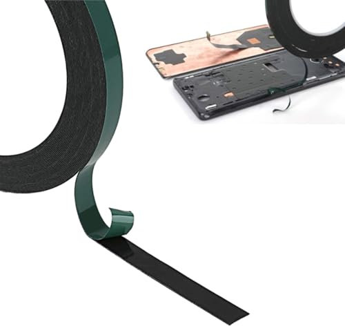 Gsycle Nastro adesivo biadesivo per riparazione telefono, rotolo di nastro adesivo in schiuma autoadesiva lunghezza 10 m larghezza 2 mm Adesivo per riparazione schermo LCD per