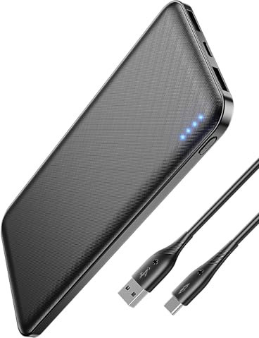 Batterie Externe 10000mAh, 22.5 W Compact Power Bank Charge Rapide Batterie Portable, USB C Output & Input Chargeur Externe avec Affichage LED pour iPhone Samsung Huawei Xiaomi