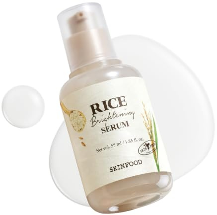 SKIN FOOD since 1957 SKINFOOD Tagesreis Serum, koreanische Gesichtspflege für strahlende Haut, natürliche fermentierte Reiswassermilch für das Gesicht, minimiert