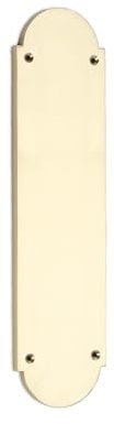 Infinity Decor Polished Brass Victorian Design Shaped Finger Push Plate Protector 300 x 75mm - for Interior or Exterior Door