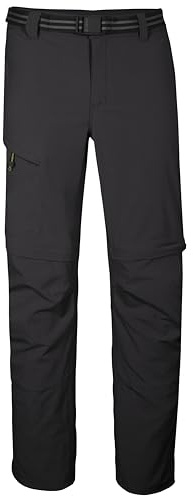 Killtec Herren Funktionshose/Wanderhose mit abzippbaren Beinen und Gürtel KOS 13 MN PNTS, anthrazit, 58, 42828-000