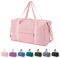 Narwey Faltbare Reisetasche Handgepäck Tasche Weekender Damen Herren, Easyjet Handgepäck 45x36x20, Klein Reisetaschen Tasche Handgepäck Flugzeug Travel Carry on Bag Sporttasche 25L(Rosa)