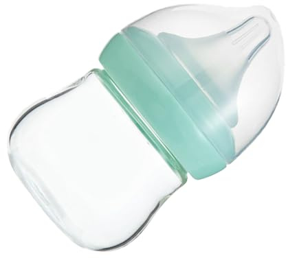 Weithals Glas Babyflasche 90ml für Babys, Fütterflasche | Stillflasche, Leicht und Hitzebeständig, Glas Ausführung, 90ml Fassungsvermögen