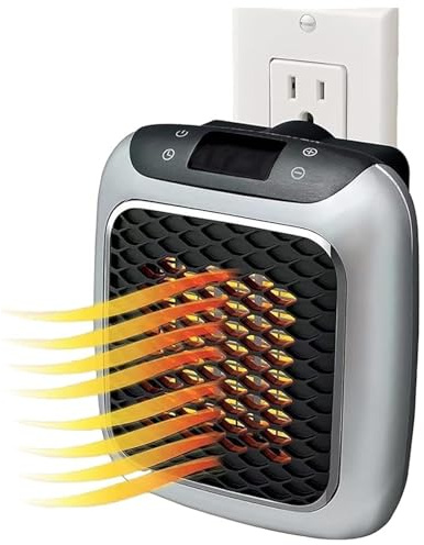 Wellheater Heizung Steckdose Heizlüfter, Mini Well Heater Wärmen Sie Ihr Zuhause sofort, Die perfekte Lösung für wohlige Wärme an kalten Tagen (Grau)