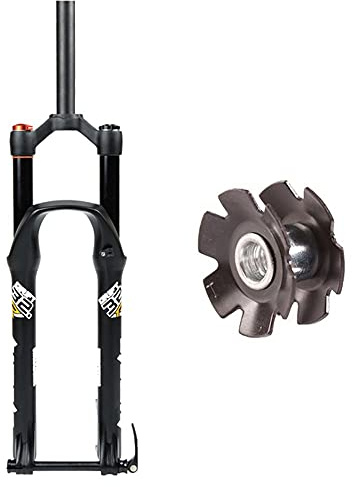 FKXSXAZ 26/27,5/29 MTB Federgabel 1-1/8 1-1/2 Fahrrad vorne HL/RL 130 mm Federweg Luftdruckdämpfer Scheibenbremse Steckachse 15x100 mm (Farbe: Straight Hand, Größe 26 Zoll)