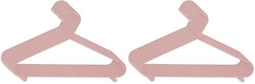 Bieco Kleiderbügel für Kinder und Baby - 8 Stück, Altrosa, Länge ca. 30 cm - Kunststoff Organiser für Kleiderschrank - Baby Clothes Hangers (Packung mit 2)