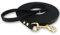 Schleppleine 9mm aus Beta BioThane® 10 Meter lang in Schwarz mit Handschlaufe und Messingkarabiner