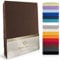 MOON-Luxury Spannbettlaken Spannbetttuch Jersey Stretch 230g/m² für Wasserbetten, Boxspringbetten und herkömmliche Matratzen (braun, 200x220-220x240)