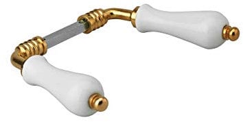 THIRARD - Paire de Béquilles pour Porte - Carré 7 mm - 2 Portées - Porcelaine - Finition Blanche - Installation Facile - Compatible avec Portes en Bois