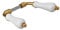THIRARD - Paire de Béquilles pour Porte - Carré 7 mm - 2 Portées - Porcelaine - Finition Blanche - Installation Facile - Compatible avec Portes en Bois