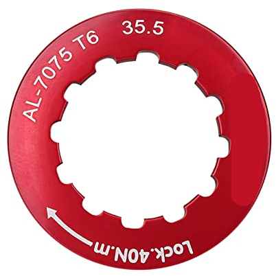 Kassetten Sicherungsring, Fahrradfestes Schwungrad Kassetten Lockring Fahrradzubehör(Rot)