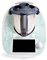 WANDKINGS Aufkleber Sticker für Thermomix TM6, Schnörkel Mint