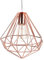 iDEGU Suspension Luminaire Moderne, Lustre Plafonnier Industriel Lampe de Plafond Abat-Jour en Forme de Cage Métal Décoration d'éclairage pour Chambre Salon Salle à Manger, Or Rose (Diamant 25CM)