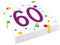 Amscan 9906765 - Servietten Konfetti 60 Birthday, 20 Stück, 33 x 33 cm, Mundtuch, Tischdekoration, Geburtstag