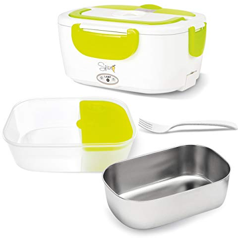 SPICE Set 2 Vaschette Amarillo Easy scaldavivande Elettrico Portatile con vaschetta Estraibile in Acciaio Inox e plastica 1,5 L
