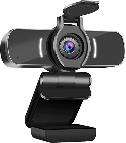 LarmTek Computer Camera with Microphone, 1080P Webcam with Webcam Cover Compatible with Mac OS Windows Laptop PC Desktop,HD Webcam for Live Streaming Gaming Calling Video Conferencing