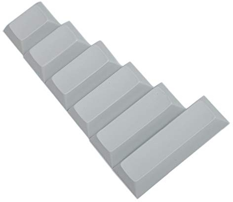 YMDK Customized Blank DSA 1.25 1.5 1.75 2.25 2.75 Keycap 1.4mm PBT for MX Switches Keyboard (4 pcs 1.5u, Light Gray)