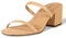 Amazon Essentials Slide con Tacco e Due Cinturini Sottili Donna, Tan, 39.5 EU