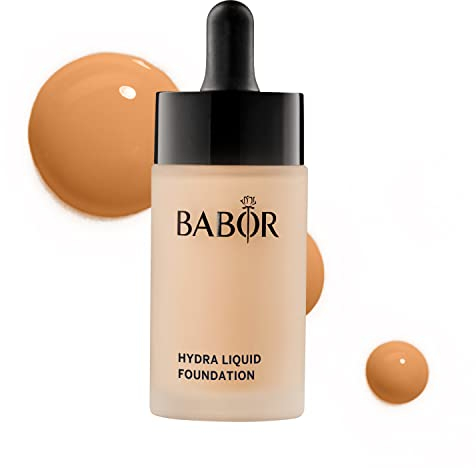 BABOR MAKE UP Hydra Liquid Foundation, flüssige Foundation mit mittlerer Deckkraft, für trockene Haut, enthält feuchtigkeitsspendendes Serum, 30 ml
