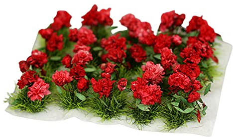 Sharplace Grass Model Table Set Bush Trees Miniature Groups Shrubs DIY Static Grass Model Train Railroad Scenery Table Decoration Layout, Rose