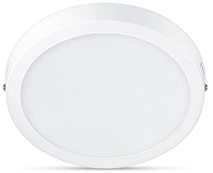 Philips LED Einbauspot Slim Surface, 12W, warmweißes Licht (2700K), rund, Weiß