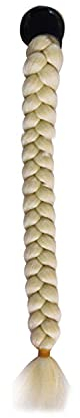 Motorrad Helm Zöpfe, Asudaro Helm Braids, Motorradhelm Braids, Pferdeschwanz Perücke mit abnehmbarem Saugnapf für Motorrad Roller Helm Zubehör Braid Perücke für Damen,hell Gold