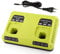 XNJTG Ersatzladegerät 3A 12V-18V Dual Port Ladegerät Ersatz für Ryobi ONE+ P108 P107 P104 P105 P102 P103 Werkzeuge Akku