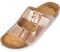 Palado Pantoletten Damen Korfu Metallic - gefertigt in Spanien - edles Metallic-Design - Veloursleder-Decksohle - ergonomisches Weichfußbett - EVA-Sohle Rose UK7 - EU40