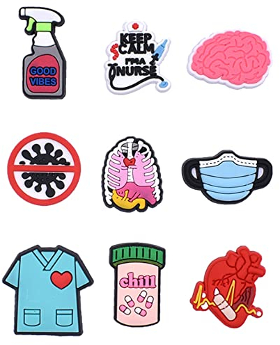 NTCL 18 Stück Dekoration Schuhe Cartoon Charms für Kinder PVC Dekoration Clog Charms Anhänger Ornamente Schuhschmuck Dekoration Schuhabzeichen, Weichgummi PVC