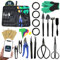 Cultivea® Lot de 32 Outils Complet bonsaï – Outil en Acier - Jardinez - Cisailles à bonsaï pour Entretien de Vos bonsaïs et Plantes - Ciseaux - Pince - Taillage et élagage bonsaï - Fil Aluminium