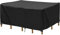 INMUA Housse Table de Jardin, Bache Salon de Jardin Imperméable, Anti-UV, 420D Oxford Tissu Housse de Table Chaise Meubles de Jardin Extérieure (150x90x75cm)
