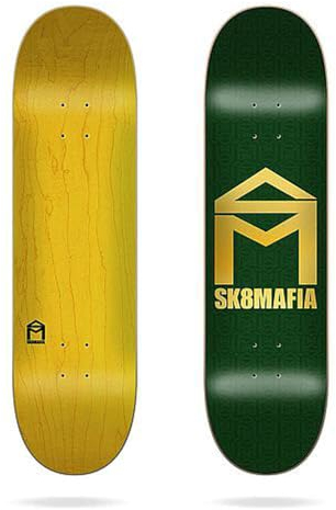 SK8MAFIA Unisex Erwachsene House Logo Premium Green 8.25x32 Deck Chassis, Mehrfarbig (Mehrfarbig), Einheitsgröße