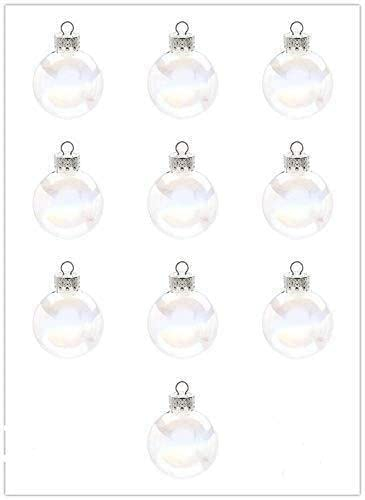 Boule de Noël en verre transparent à suspendre - 6/8/10 cm - Cadeaux