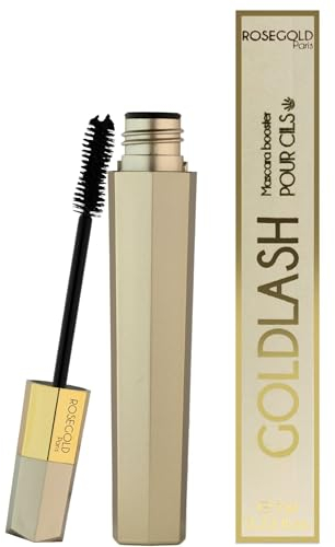 ROSEGOLD GOLDLASH Mascara booster pour cils Épaissit Allongé. Améliore la croissance et la pousse des cils - 99% Naturel Fabriqué en France - Sans hormone Sans parfum - Vegan