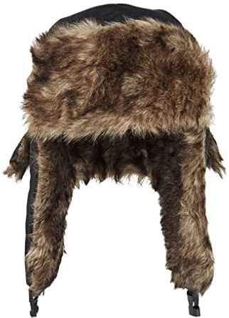 Veesper TrappermüTze Russische MüTze OhrenklappenmüTze Unisex Wasserdicht Winter CampingmüTze Trooper-MüTze Mit Ohrenklappen Schwarz