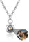 Zysta Personalisierte Halskette mit Bild Projektion Anhänger im Stein mit 100 Sprachen Ich Liebe Dich BFF Pärchen Kette für Damen Mädchen (Silber - Nur Foto)